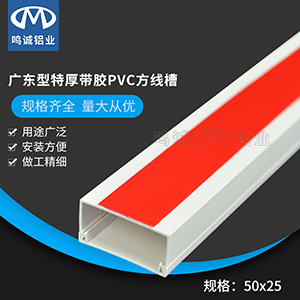 50×25广东型特厚带胶PVC方线槽